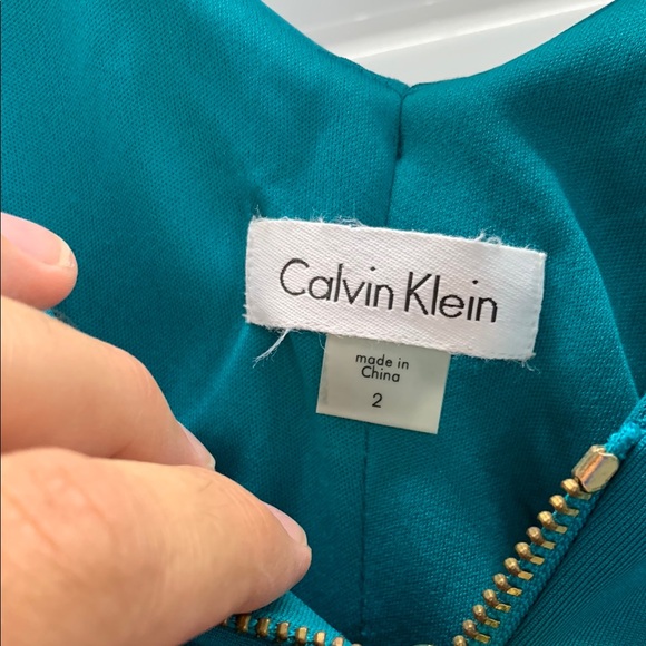 Calvin Klein Blue Jumpsuit with Long Sleeves and Tapered Legs - Picture 2 of 11